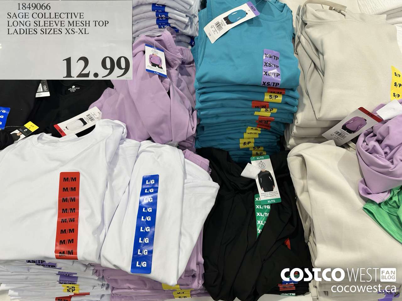 1849066 SAGE COLLECTIVE LONG SLEEVE MESH TOP LADIES SIZES XS-XL $12.99