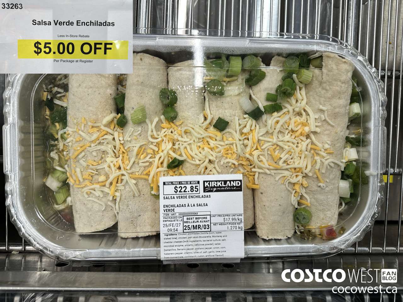 33263 SALSA VERDE ENCHILADAS ($5.00 INSTANT SAVINGS)