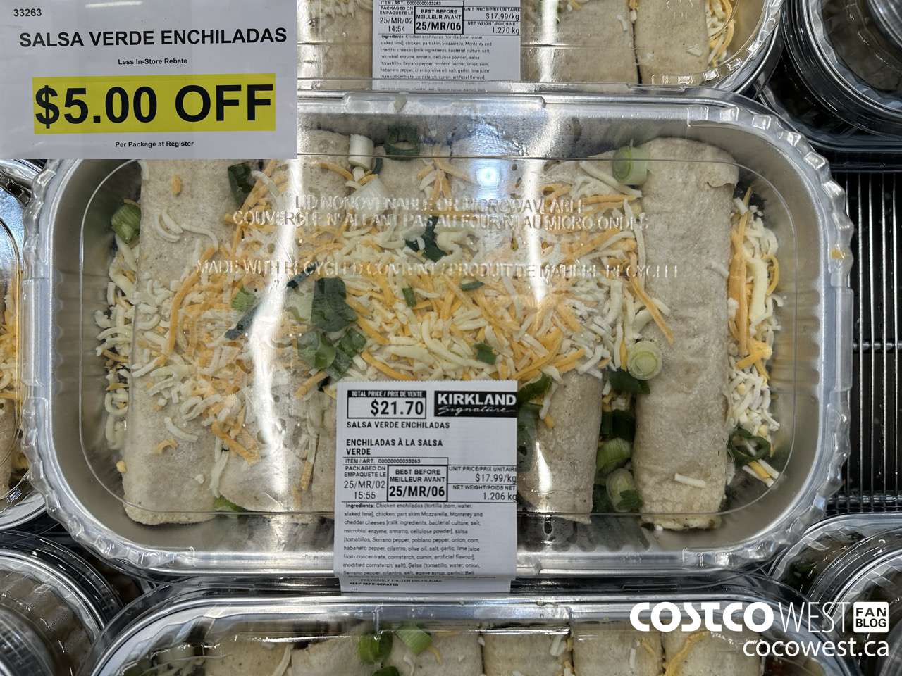 33263 SALSA VERDE ENCHILADAS ($5.00 INSTANT SAVINGS)