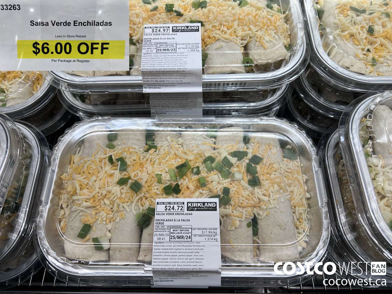33263 SALSA VERDE ENCHILADAS ($6.00 INSTANT SAVINGS)