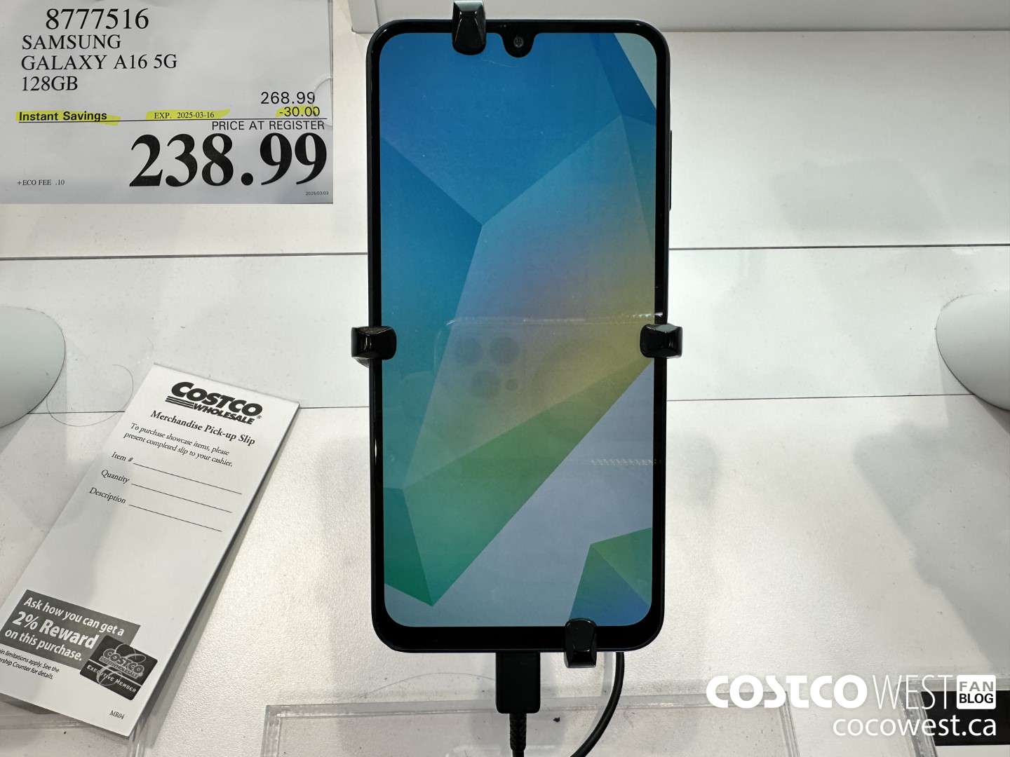 8777516 SAMSUNG GALAXY A16 5G 128GB ($30.00 INSTANT SAVINGS EXPIRES ON 2025-03-16) $238.99