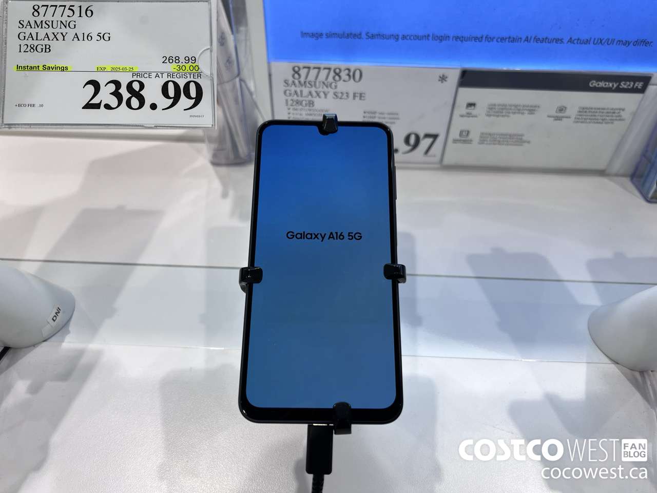 8777516 SAMSUNG GALAXY A16 5G 128GB ($30.00 INSTANT SAVINGS EXPIRES ON 2025-03-25) $238.99