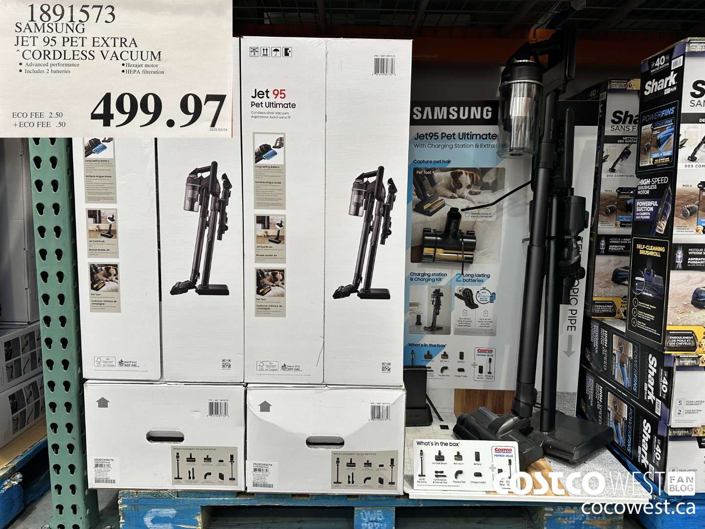 1891573 SAMSUNG JET 95 PET EXTRA STICK VACUUM $499.97