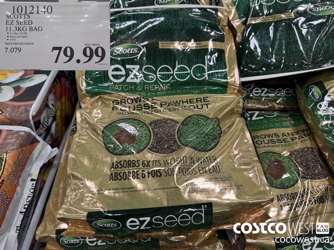 1012140 SCOTTS EZ SEED 11.3KG BAG $79.99