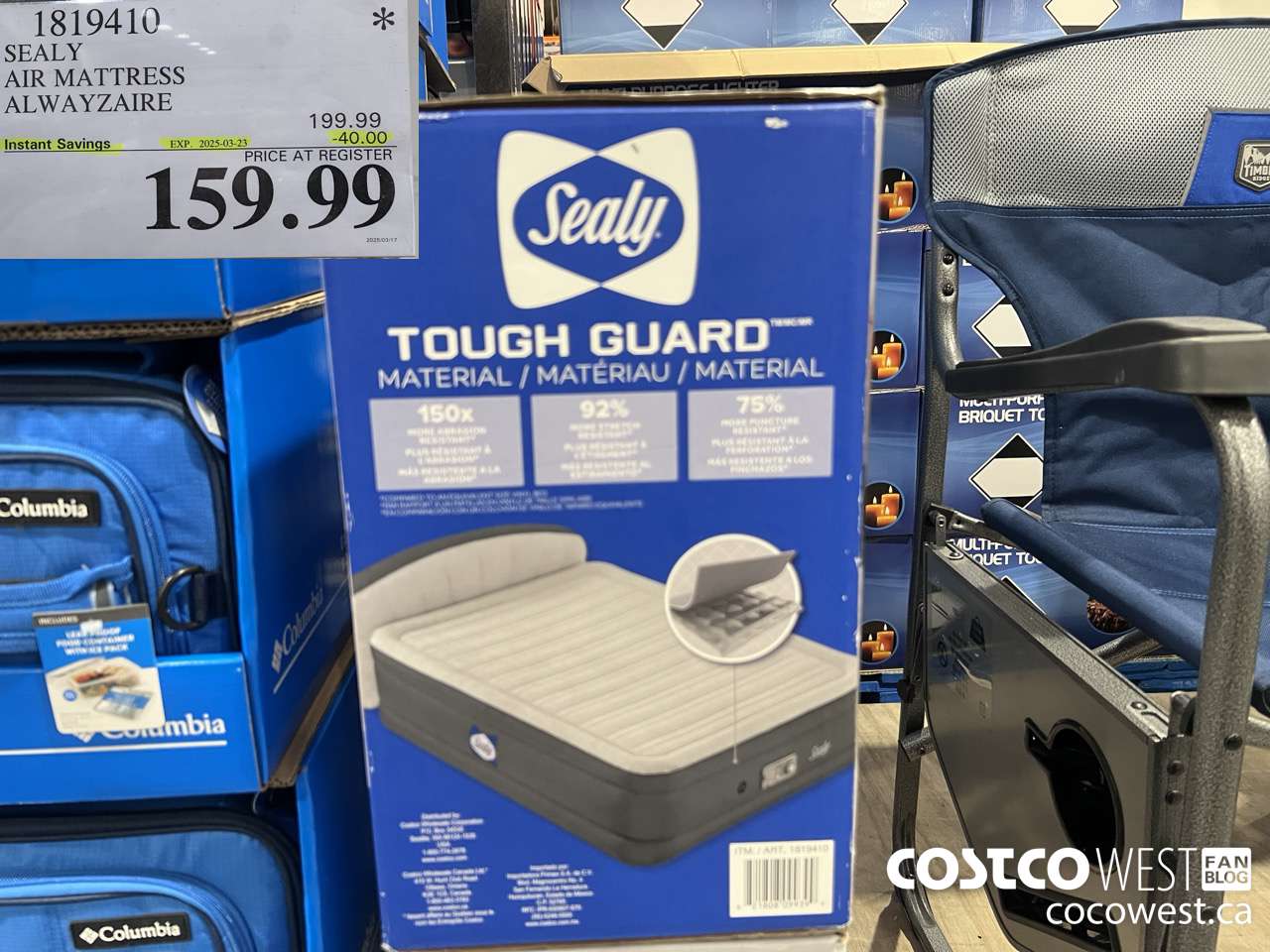 1819410 SEALY AIR MATTRESS ALWAYZAIRE ($40.00 INSTANT SAVINGS EXPIRES ON 2025-03-23) $159.99