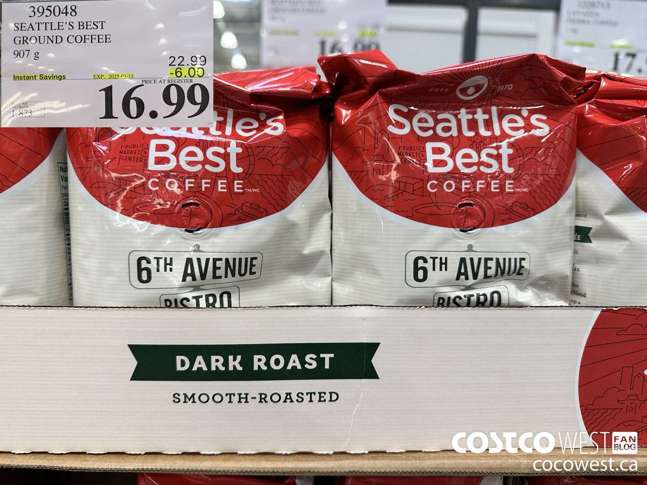 395048 SEATTLE'S BEST GROUND COFFEE 907 G ($6.00 INSTANT SAVINGS EXPIRES ON 2025-04-13) $16.99