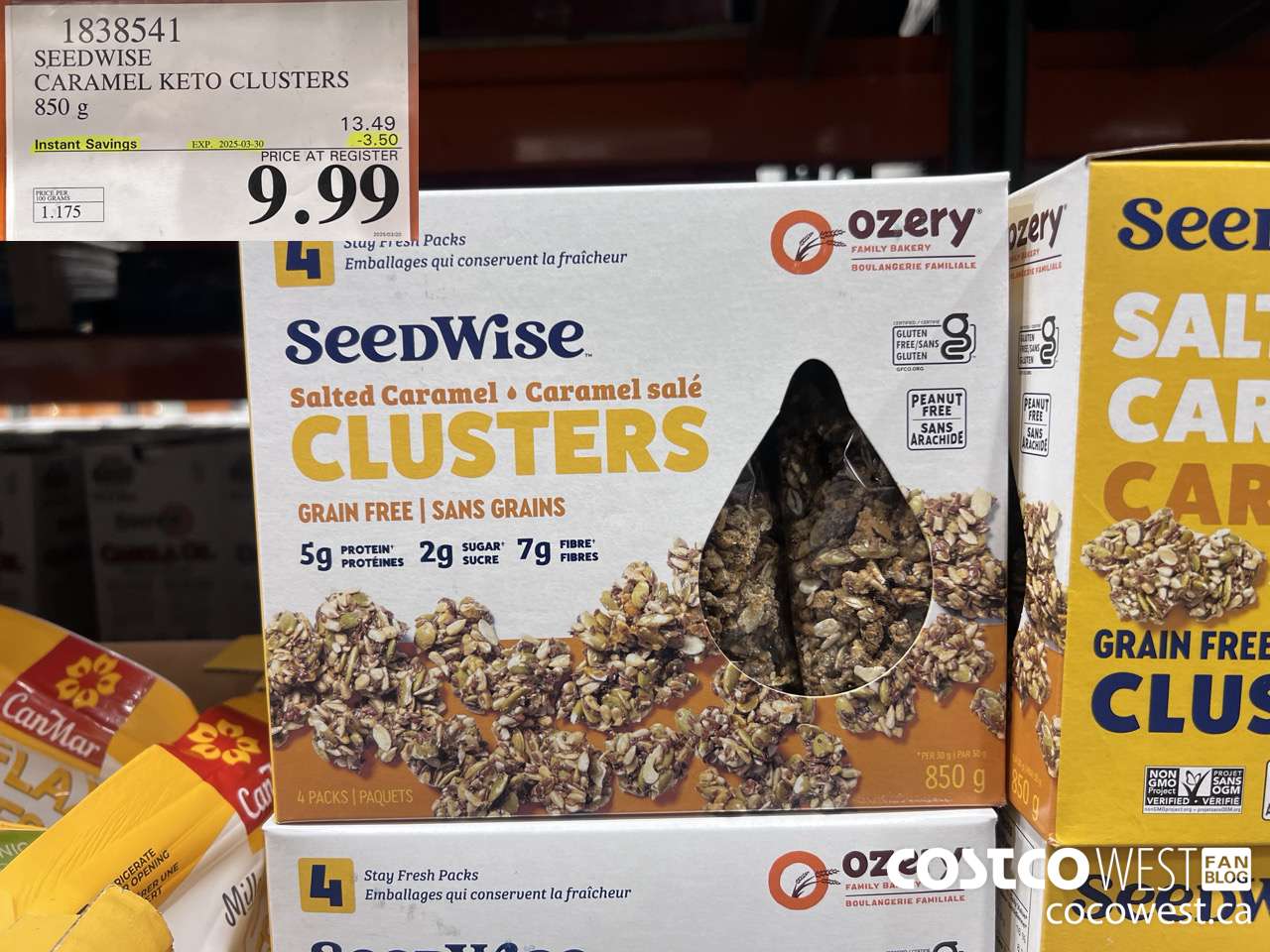 1838541 SEEDWISE CARAMEL KETO CLUSTERS 850G ($3.50 INSTANT SAVINGS EXPIRES ON 2025-03-30) $9.99