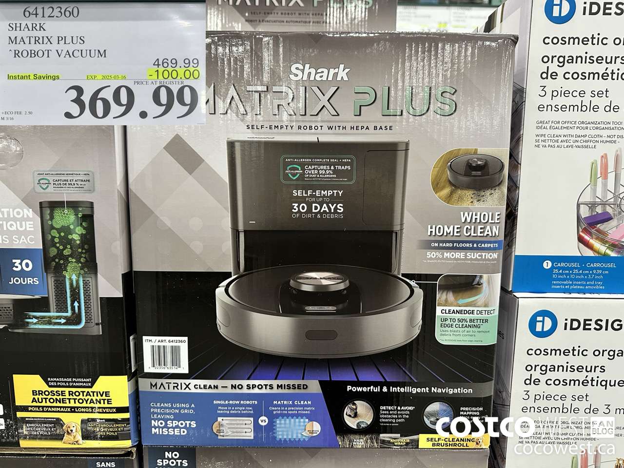 6412360 SHARK MATRIX PLUS ROBOT VACUUM ($100.00 INSTANT SAVINGS EXPIRES ON 2025-03-16) $369.99