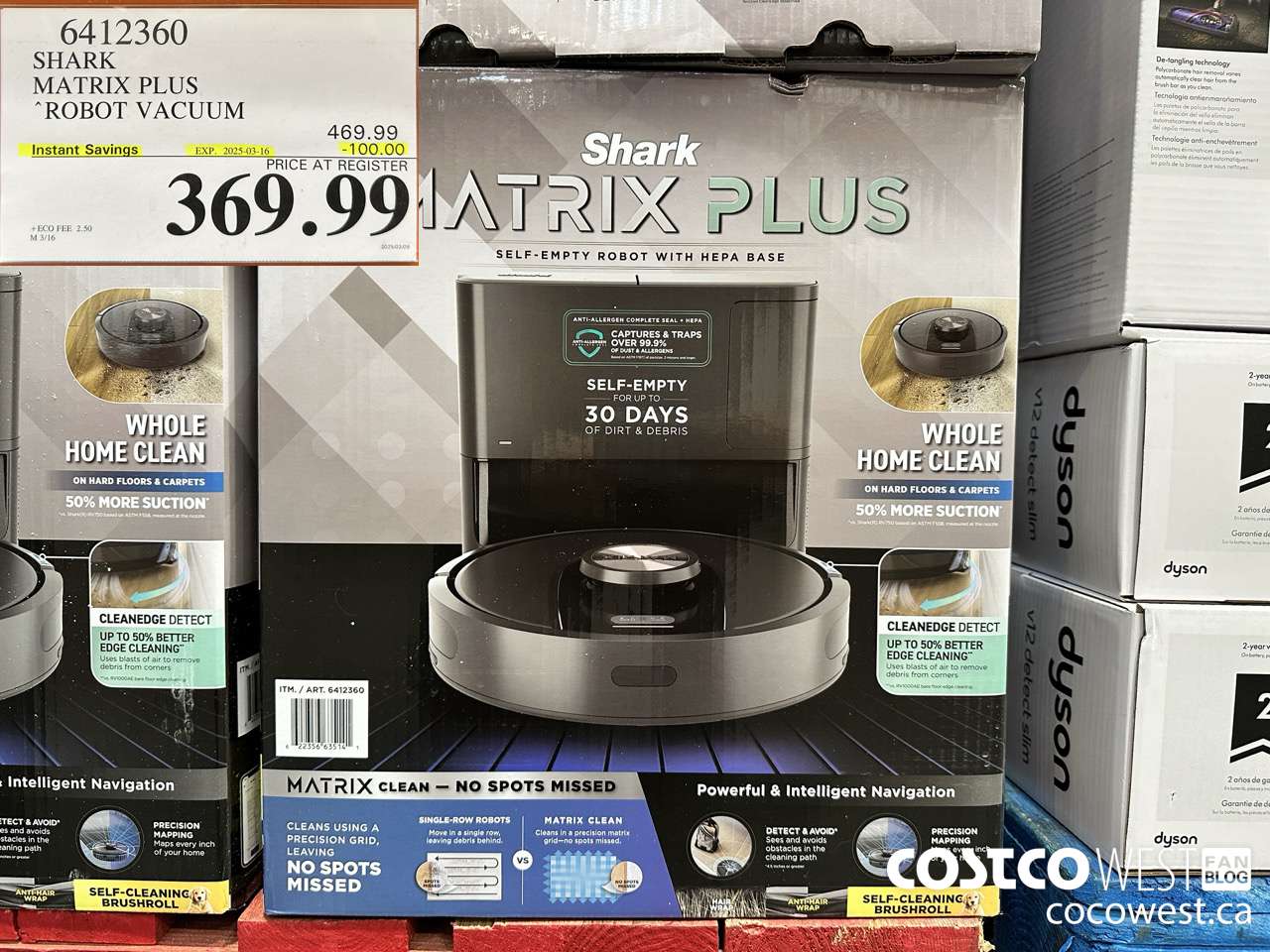 6412360 SHARK MATRIX PLUS ROBOT VACUUM ($100.00 INSTANT SAVINGS EXPIRES ON 2025-03-16) $369.99