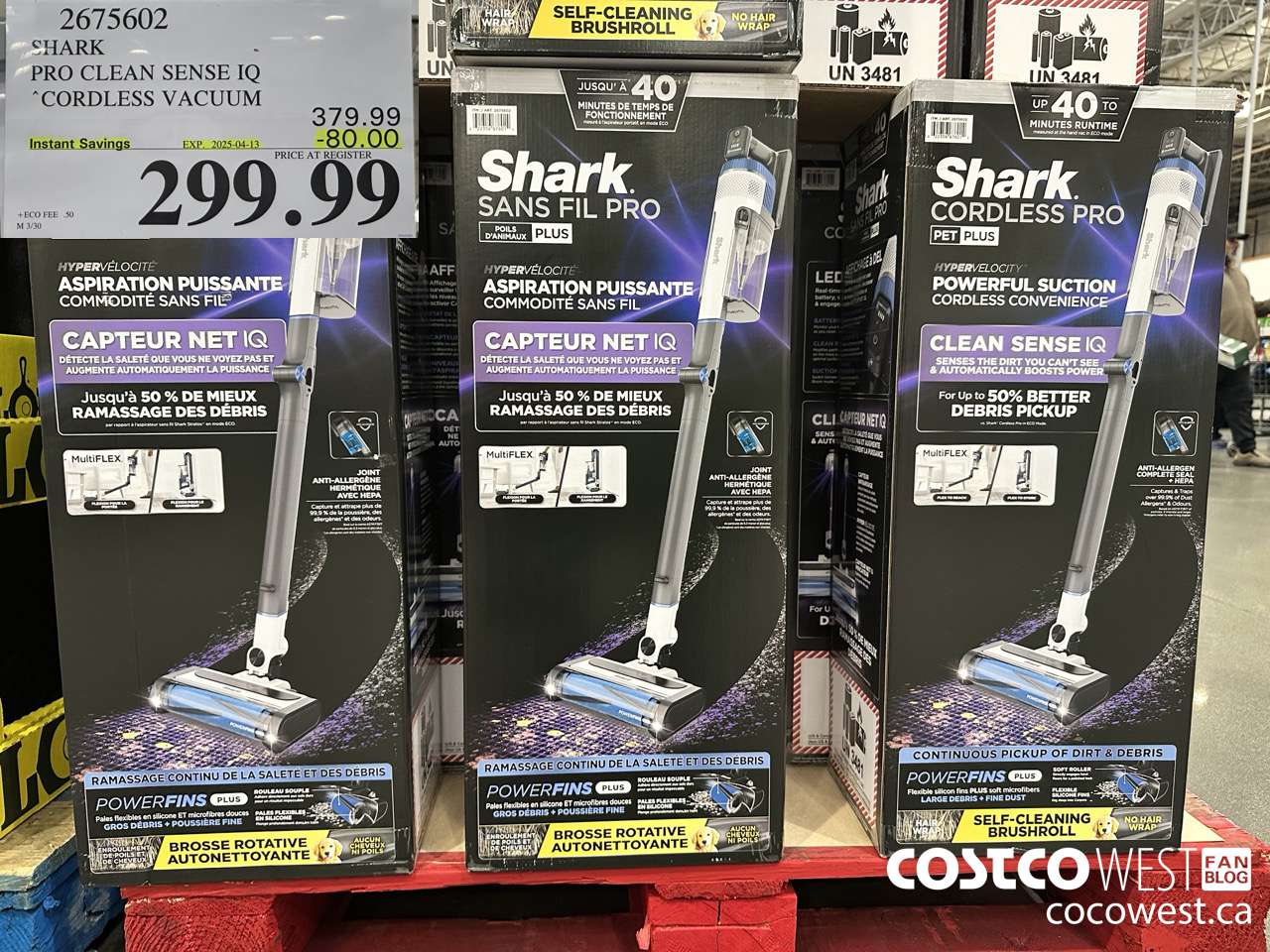 2675602 SHARK PRO CLEAN SENSE IQ CORDLESS VACUUM ($80.00 INSTANT SAVINGS EXPIRES ON 2025-04-13) $299.99