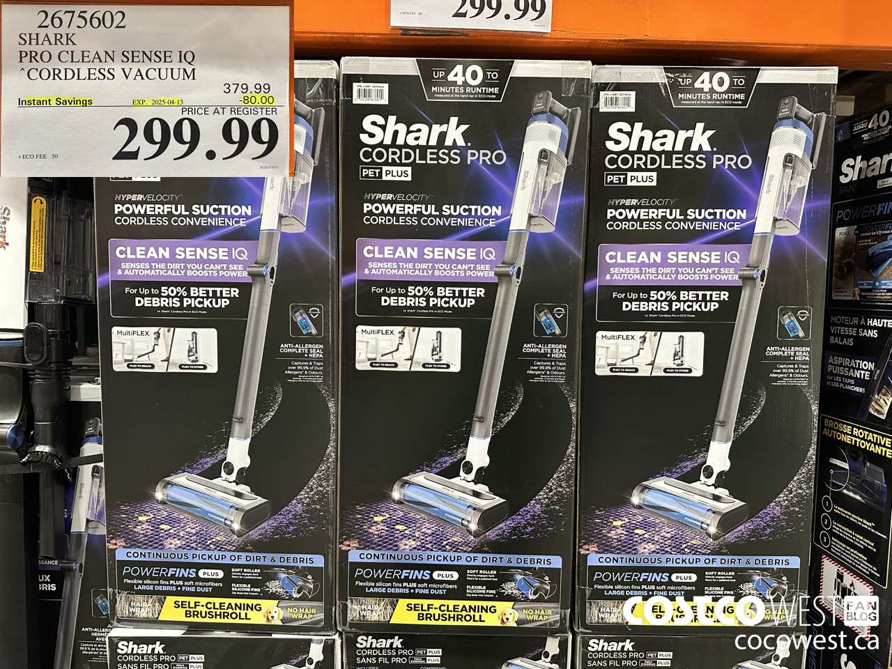 2675602 SHARK PRO CLEAN SENSE IQ CORDLESS VACUUM ($80.00 INSTANT SAVINGS EXPIRES ON 2025-04-13) $299.99