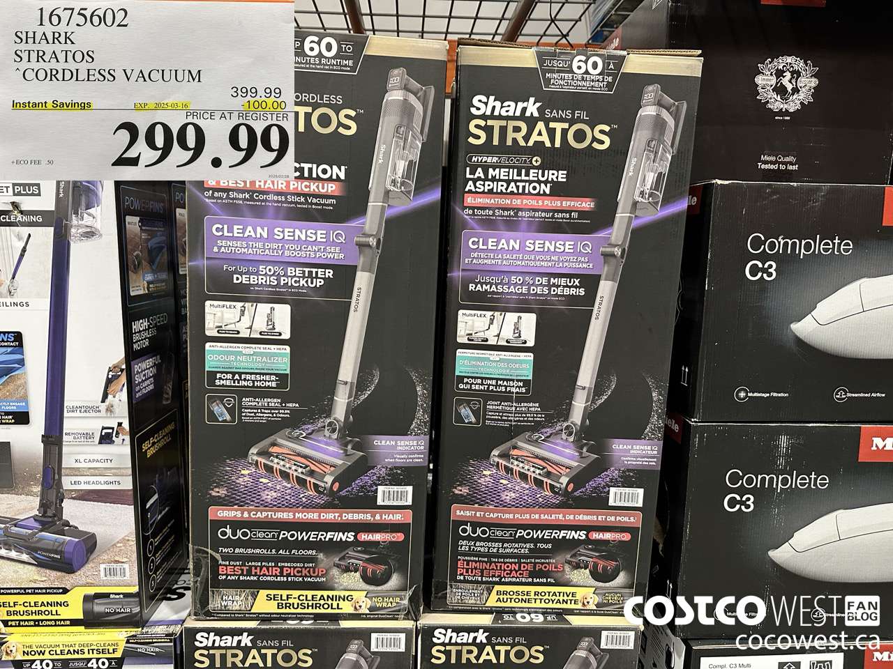 1675602 SHARK STRATOS CORDLESS STICK VACUUM ($100.00 INSTANT SAVINGS EXPIRES ON 2025-03-16) $299.99