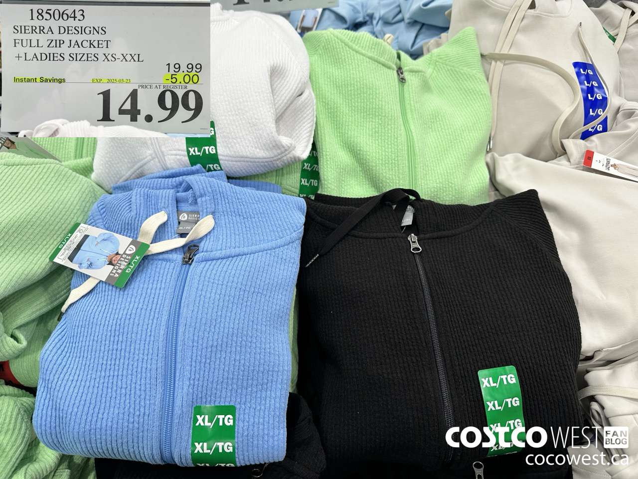 1850643 SIERRA DESIGNS FULL ZIP JACKET LADIES SIZES XS-XL ($5.00 INSTANT SAVINGS EXPIRES ON 2025-03-23) $14.99