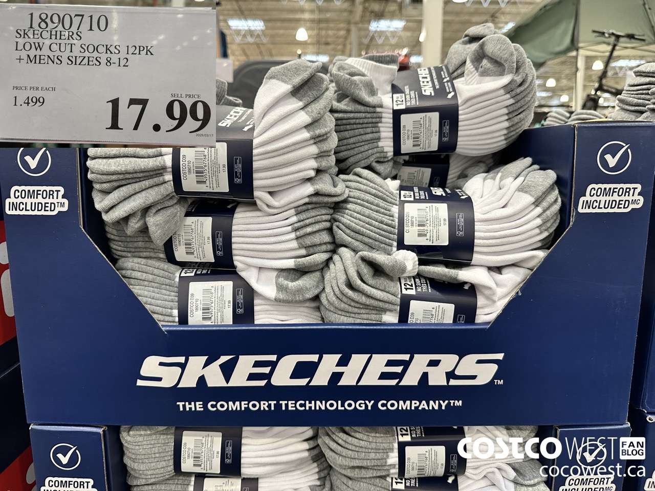 1890710 SKECHERS LOW CUT SOCKS 12PK MENS SIZES 8-12 $17.99