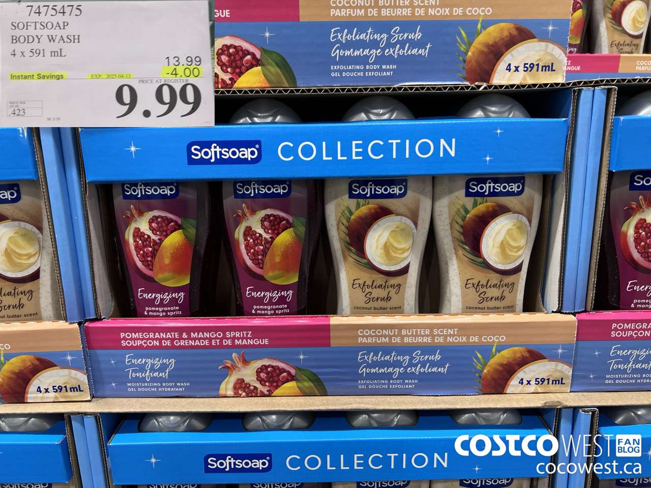 7475475 SOFTSOAP BODY WASH 4 x 591 mL ($4.00 INSTANT SAVINGS EXPIRES ON 2025-04-13) $9.99