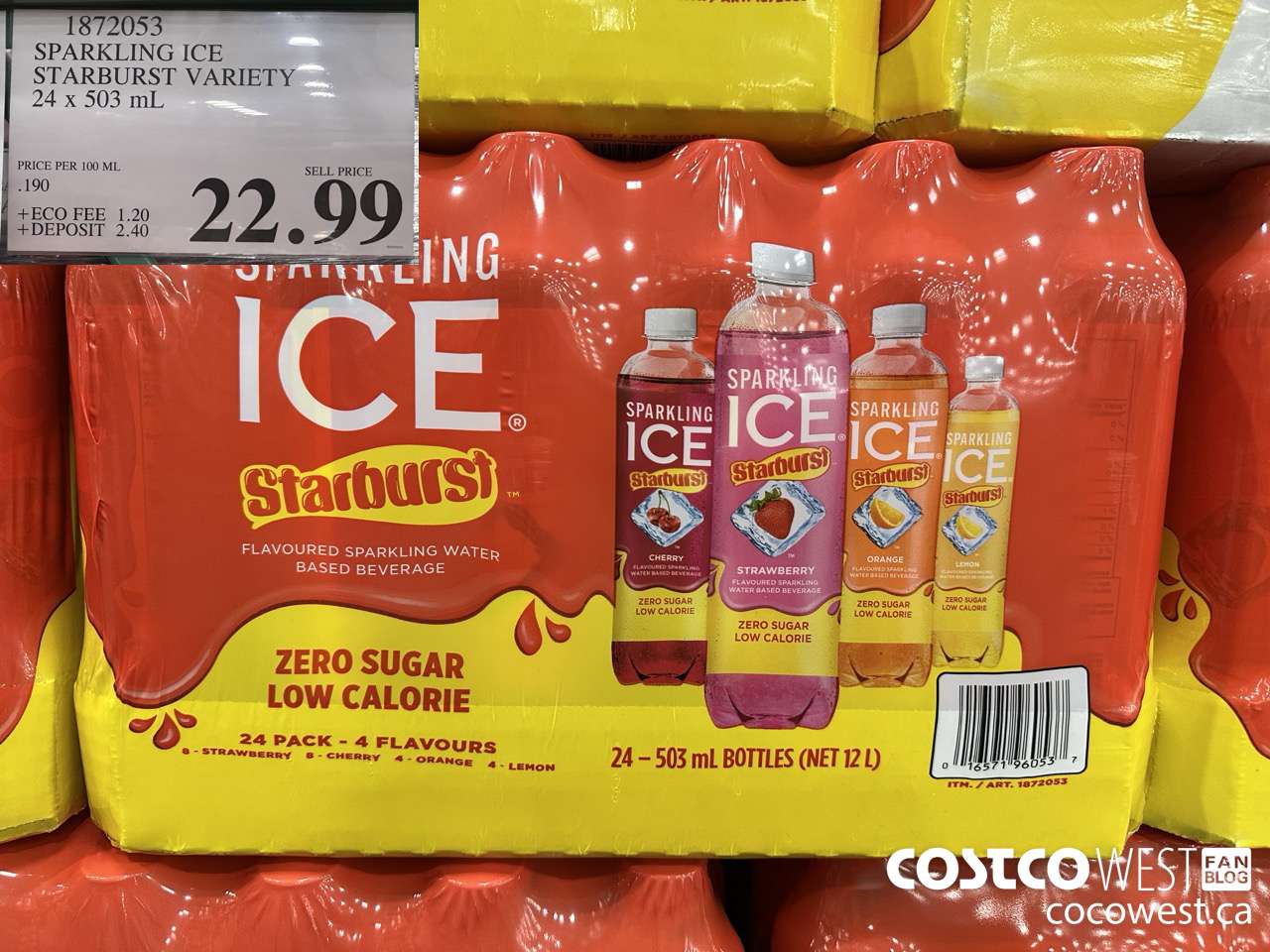 1872053 SPARKLING ICE STARBURST VARIETY 24 X 503ML $22.99