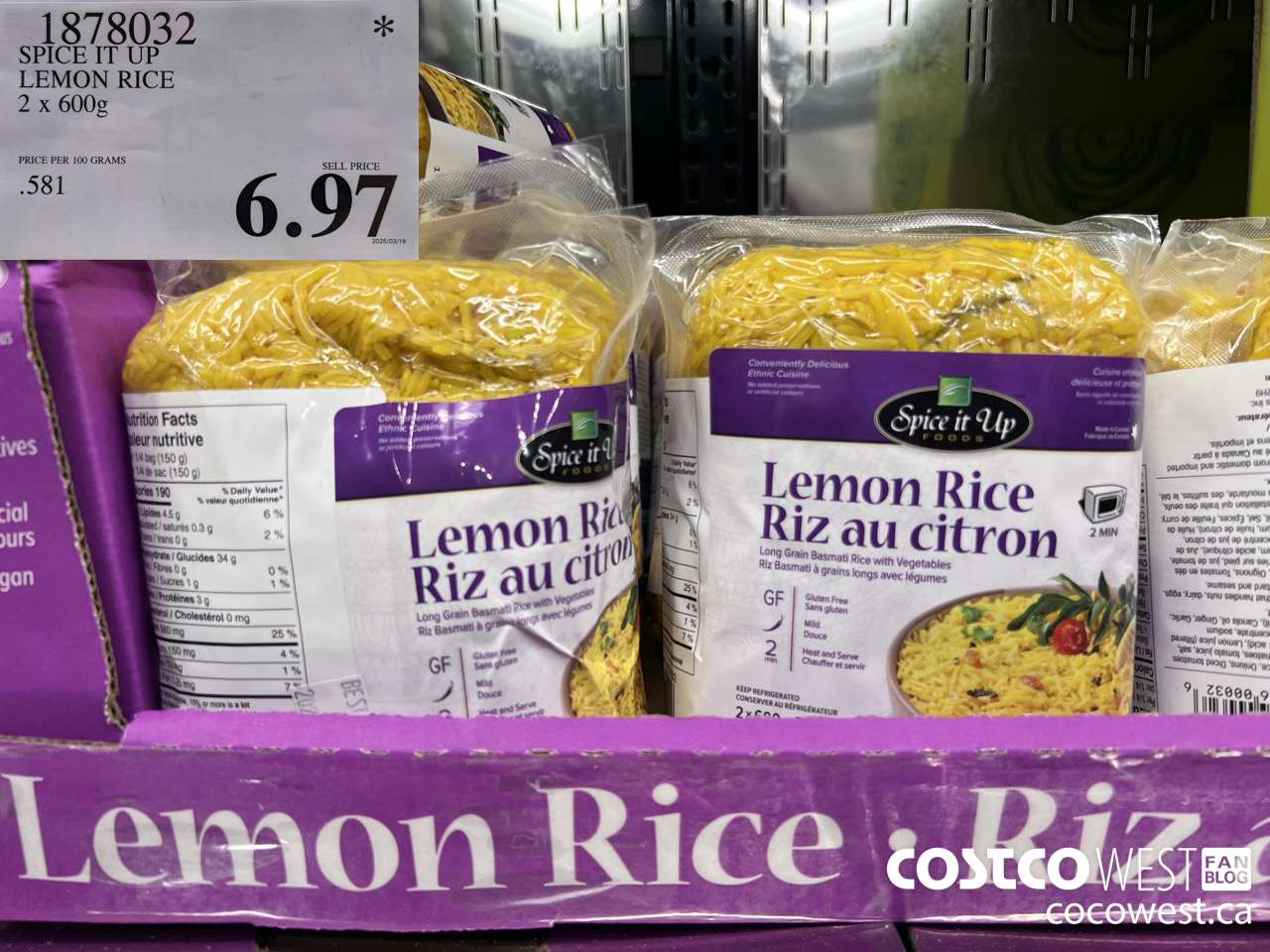 1878032 SPICE IT UP LEMON RICE 2 X 600G $6.97