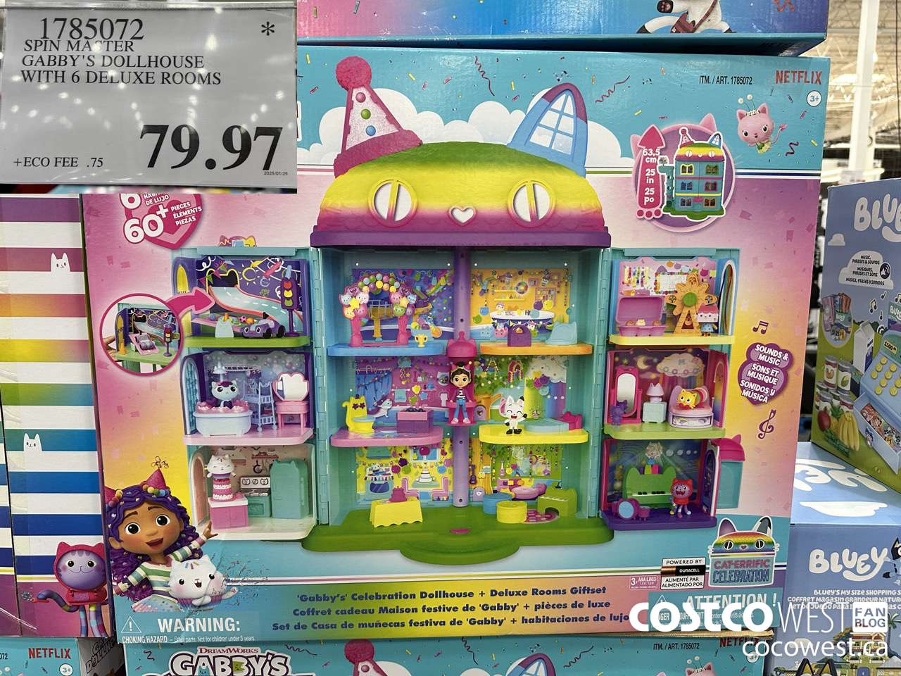 1785072 SPIN MASTER GABBY'S DOLLHOUSE WITH 6 DELUXE ROOMS $79.97