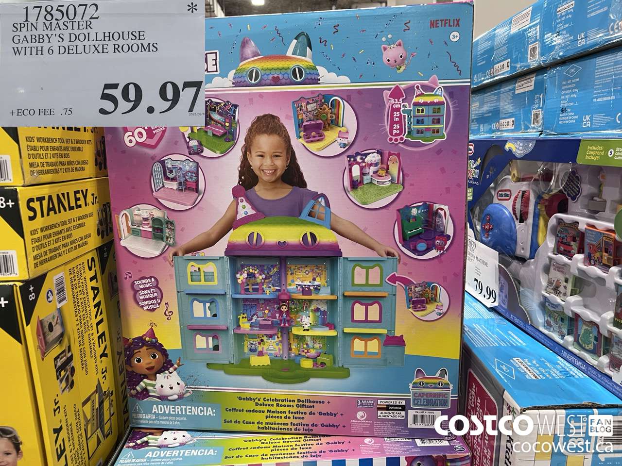 1785072 SPIN MASTER GABBY'S DOLLHOUSE WITH 6 DELUXE ROOMS $59.97