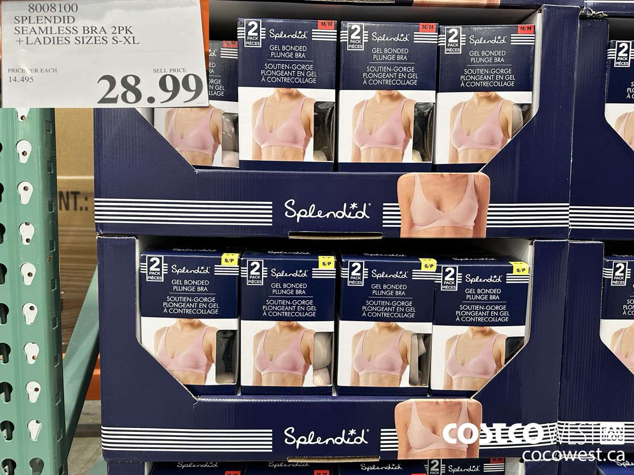 8008100 SPLENDID SEAMLESS BRA 2PK LADIES SIZES S-XL $28.99