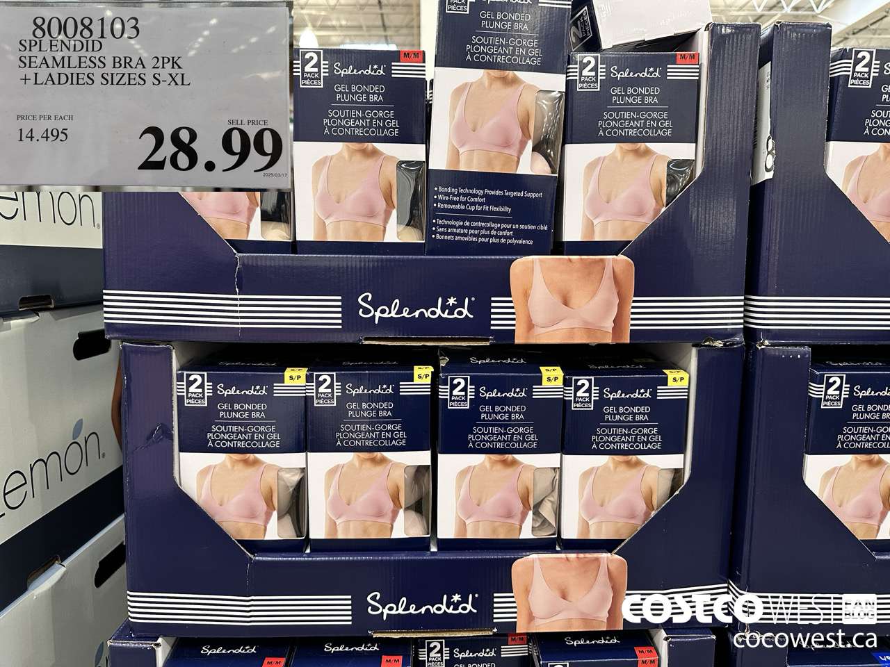 8008103 SPLENDID SEAMLESS BRA 2PK LADIES SIZES S-XL $28.99