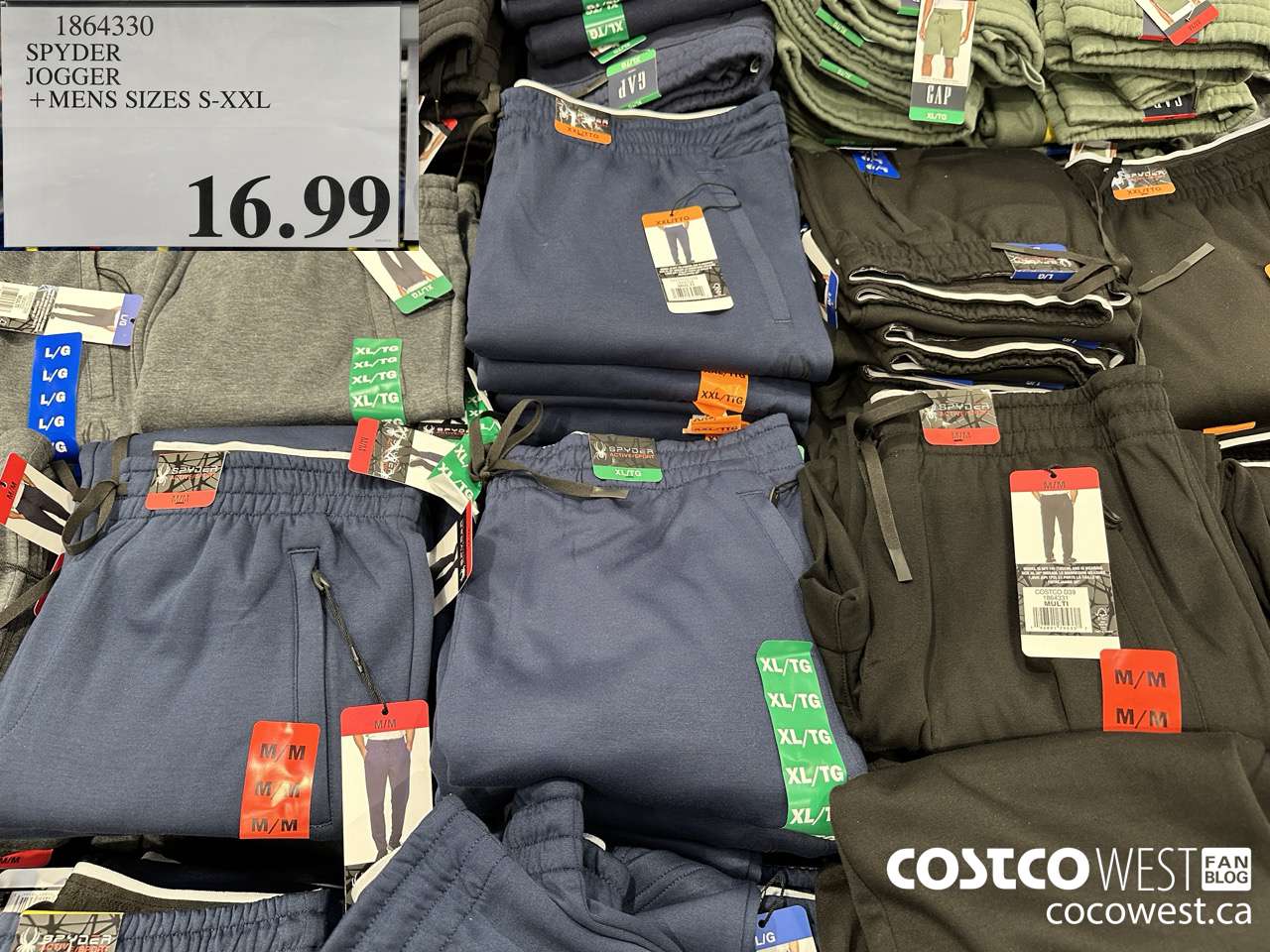 1864330 SPYDER JOGGER MENS SIZES S-XXL $16.99