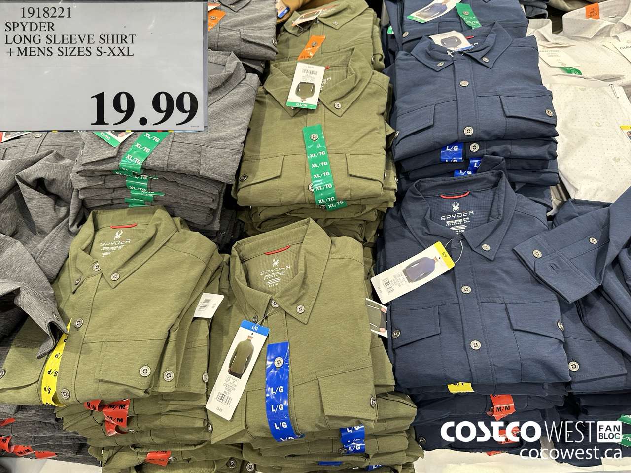 1918221 SPYDER LONG SLEEVE SHIRT MENS SIZES S-XXL $19.99