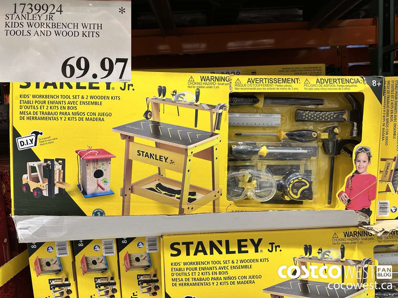 1739924 STANLEY JR KIDS WORKBENCH WITH TOOLS AND WOOD KITS $69.97