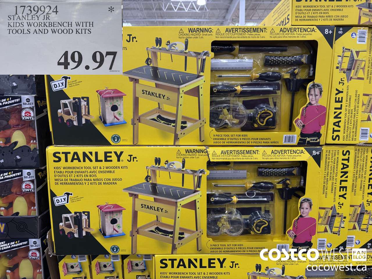 1739924 STANLEY JR KIDS WORKBENCH WITH TOOLS AND WOOD KITS $49.97