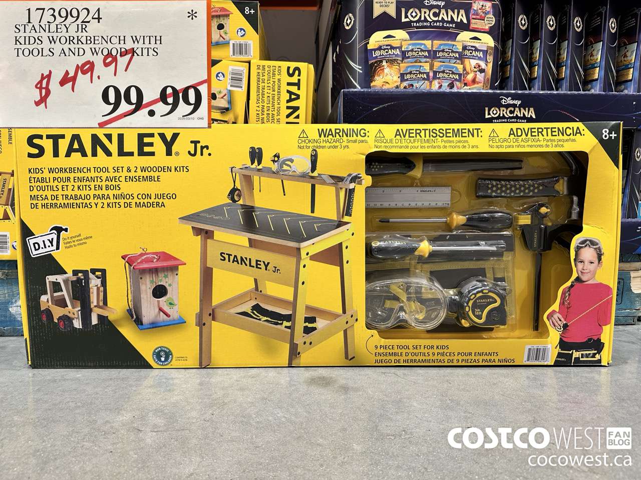 1739924 STANLEY JR KIDS WORKBENCH WITH TOOLS AND WOOD KITS $49.97