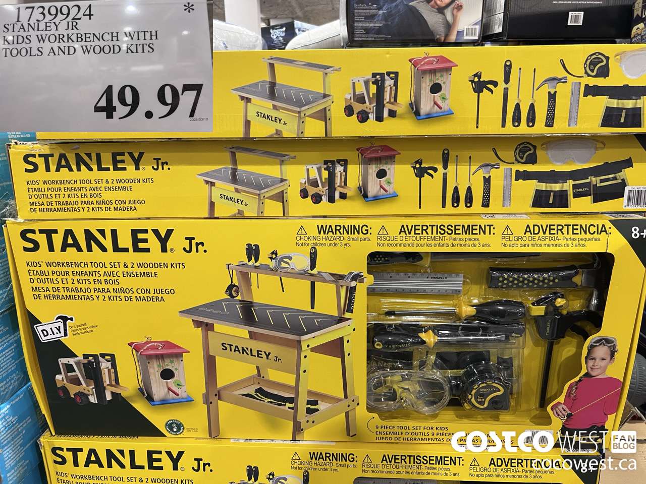 1739924 STANLEY JR KIDS WORKBENCH WITH TOOLS AND WOOD KITS $49.97