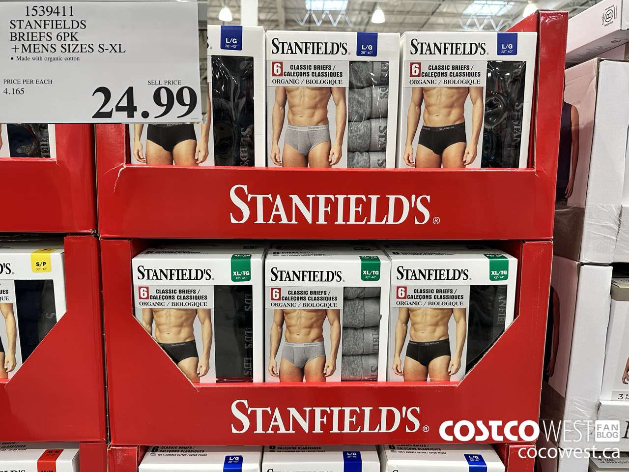 1539411 STANSFIELDS BRIEFS 6PK MENS SIZES S-XL $24.99
