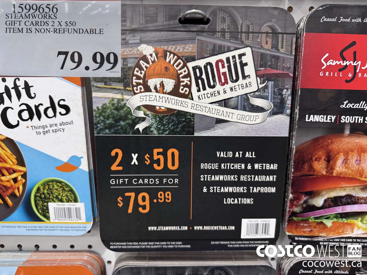 1599656 STEAMWORKS GIFT CARDS 2 x $50  $79.99