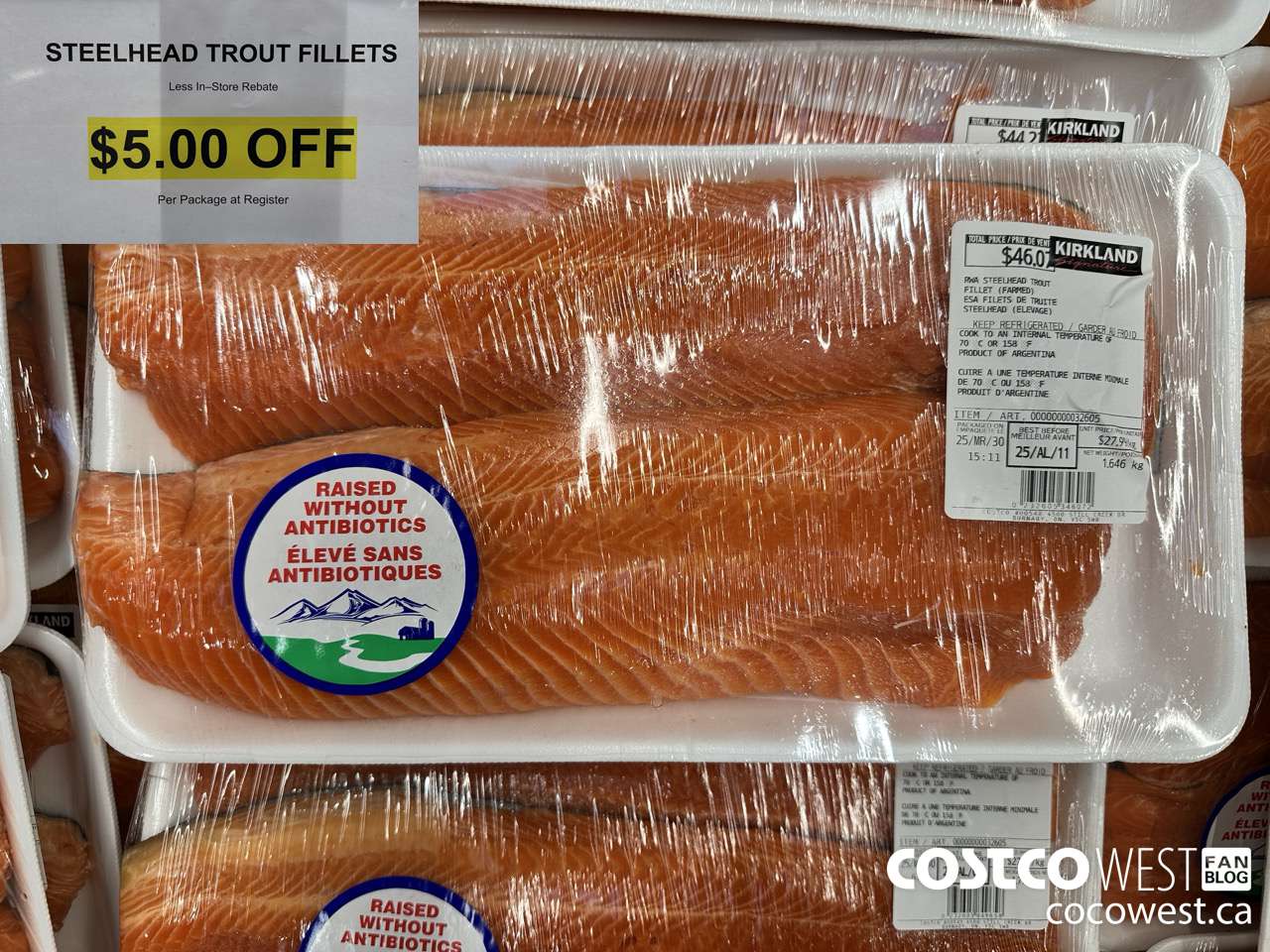 32605 STEELHEAD TROUT FILLETS ($5.00 INSTANT SAVINGS)