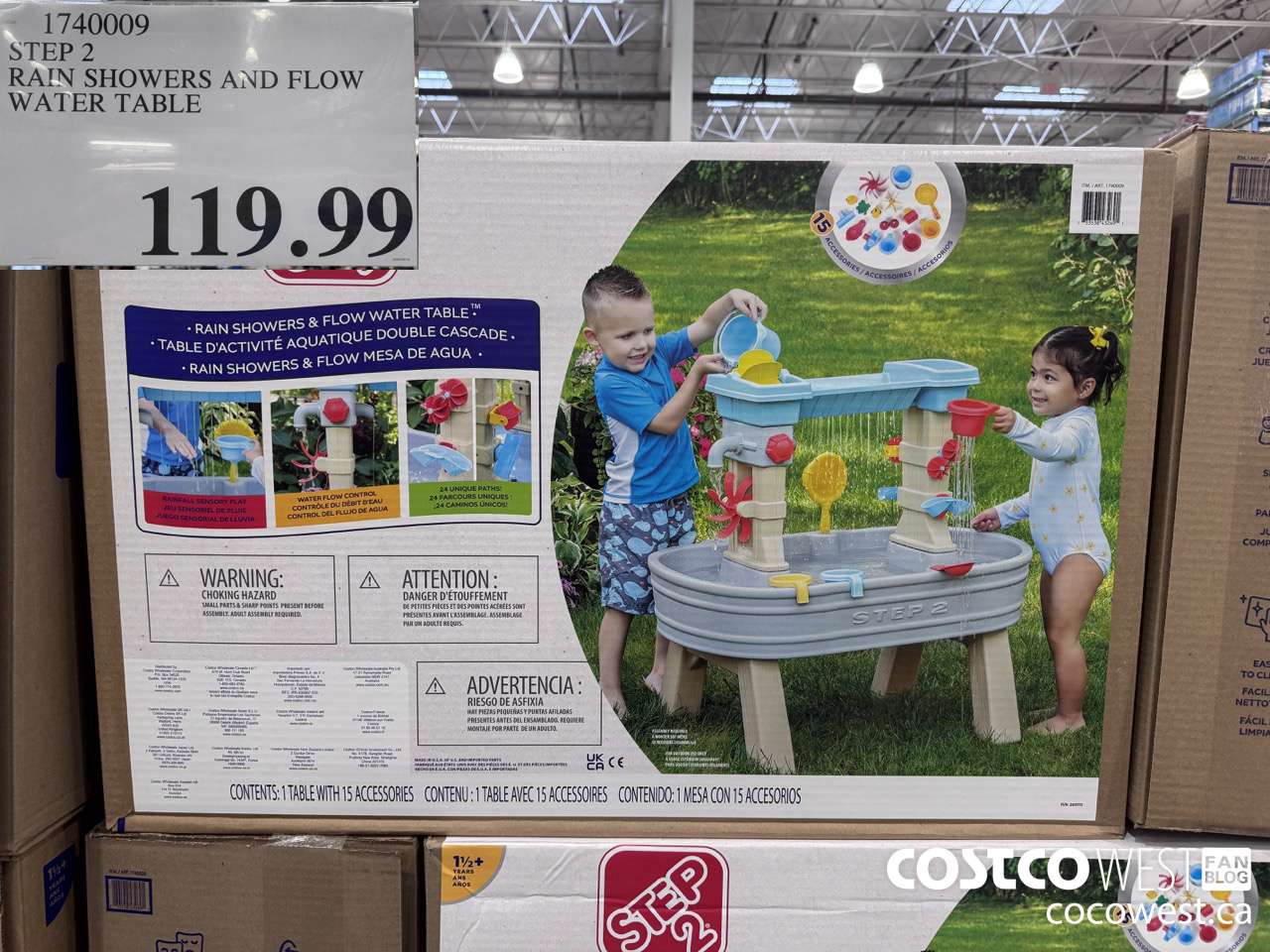 1740009 STEP 2 RAIN SHOWERS AND FLOW WATER TABLE $119.99