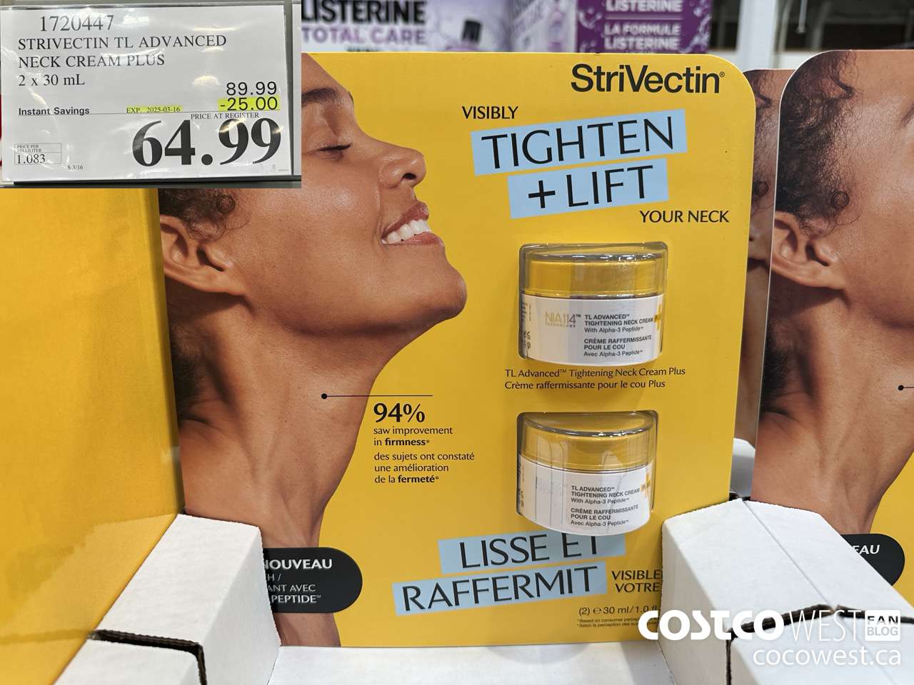 1720447 STIVECTIN TL ADVANCED NECK CREAM PLUS 2 X 30 ML ($25.00 INSTANT SAVINGS EXPIRES ON 2025-03-16) $64.99