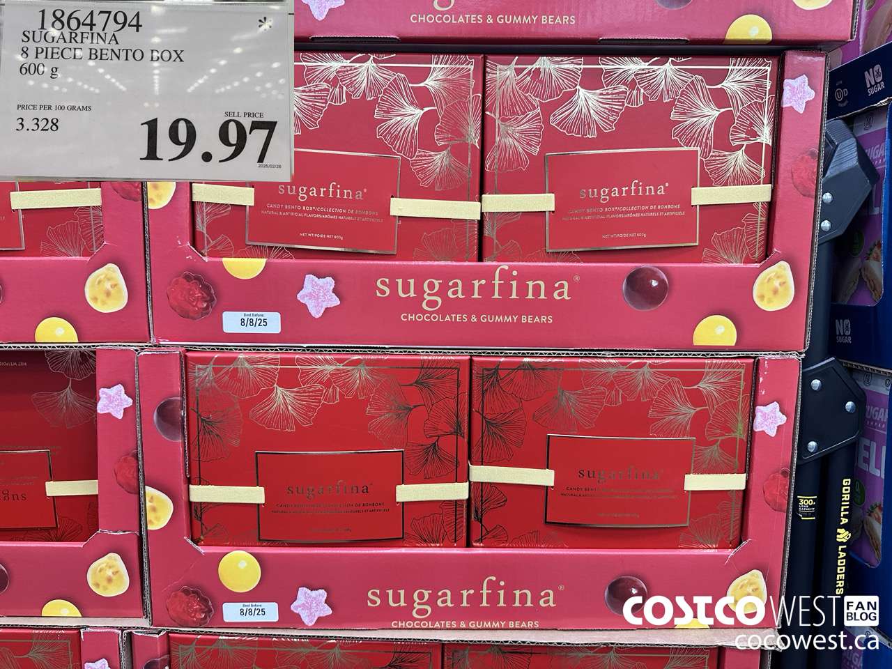 1864794 SUGARFINA 8 PIECE BENTO BOX 600G $19.97
