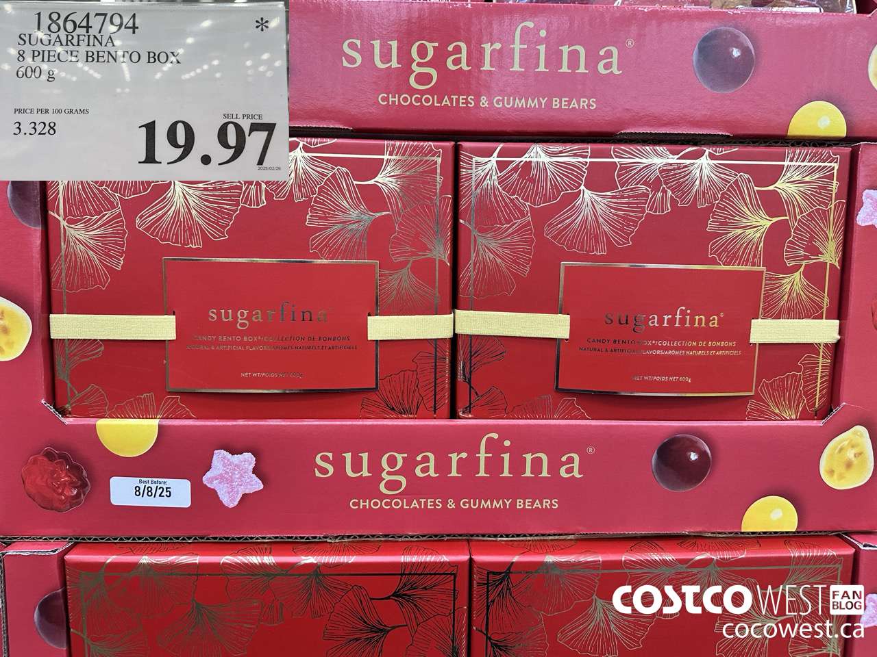 1864794 SUGARFINA 8 PIECE BENTO BOX 600G $19.97