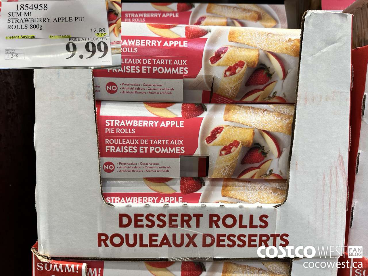 1854958 SUM-M! STRAWBERRY APPLE PIE ROLLS 800G ($3.00 INSTANT SAVINGS EXPIRES ON 2025-03-20) $9.99