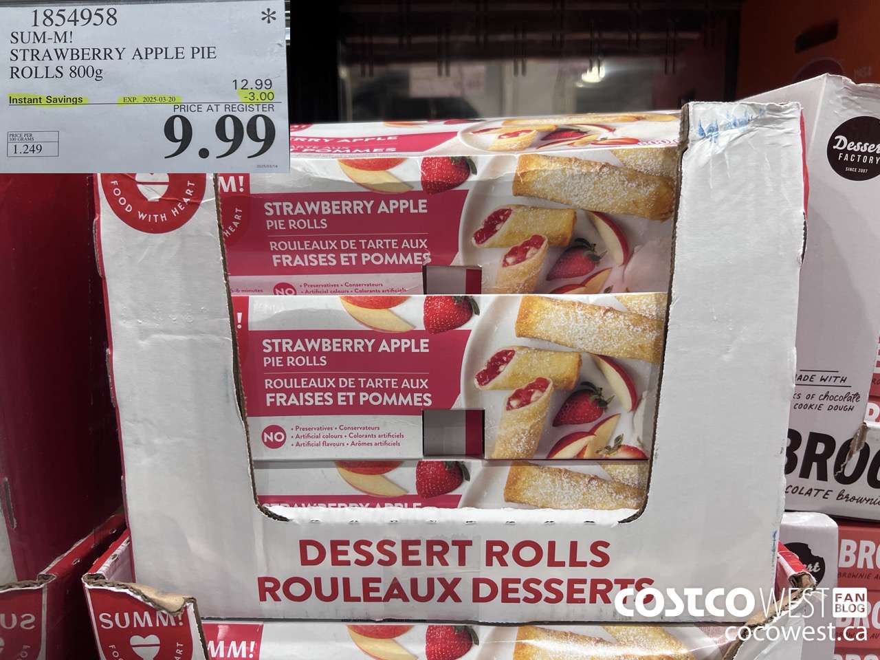 1854958 SUM-M! STRAWBERRY APPLE PIE ROLLS 800G ($3.00 INSTANT SAVINGS EXPIRES ON 2025-03-20) $9.99