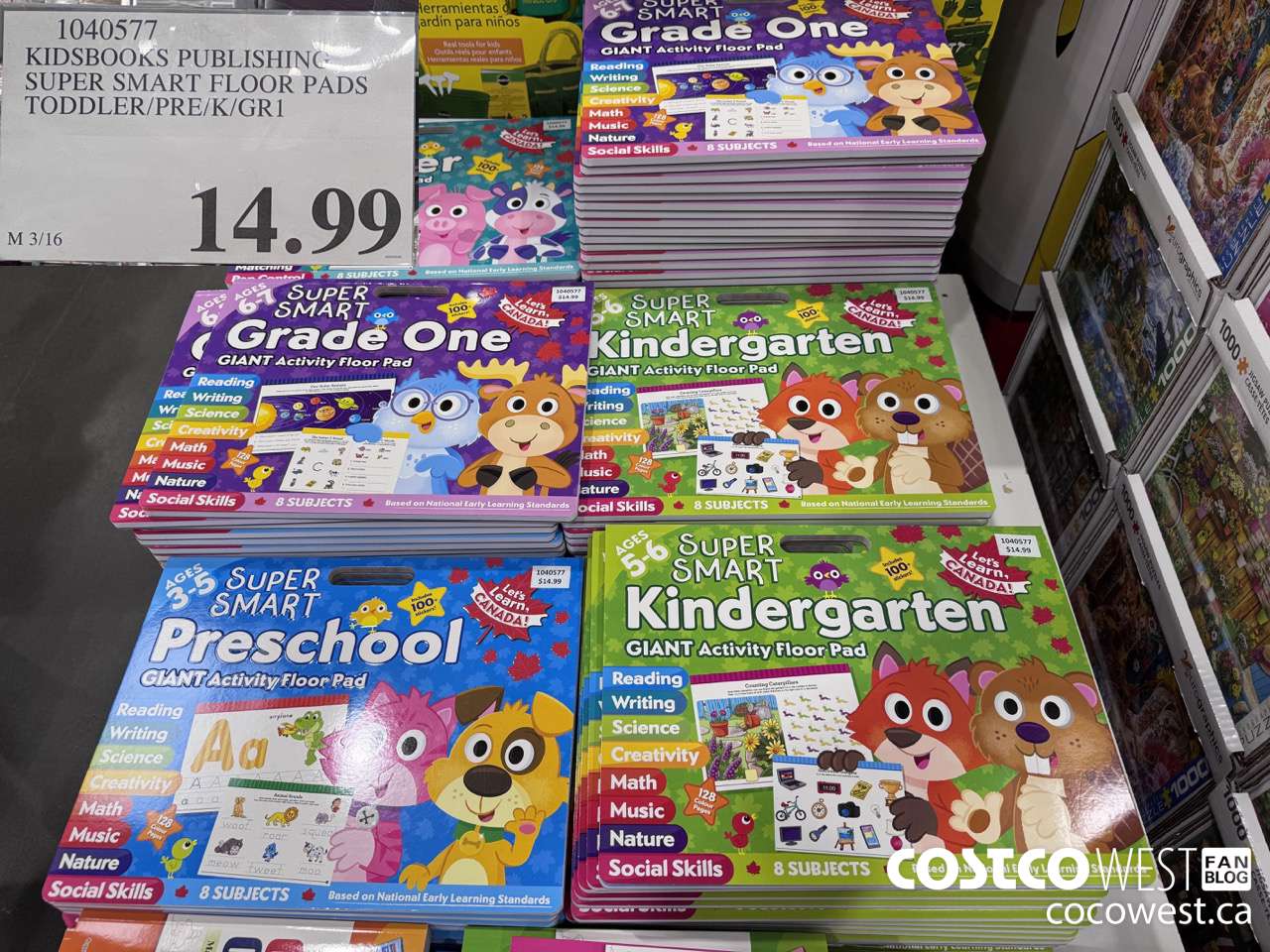 1040577 SUPER SMART FLOOR PADS PRESCHOOL/KINDERGARTEN FIRST GRADE/TODDLER $14.99