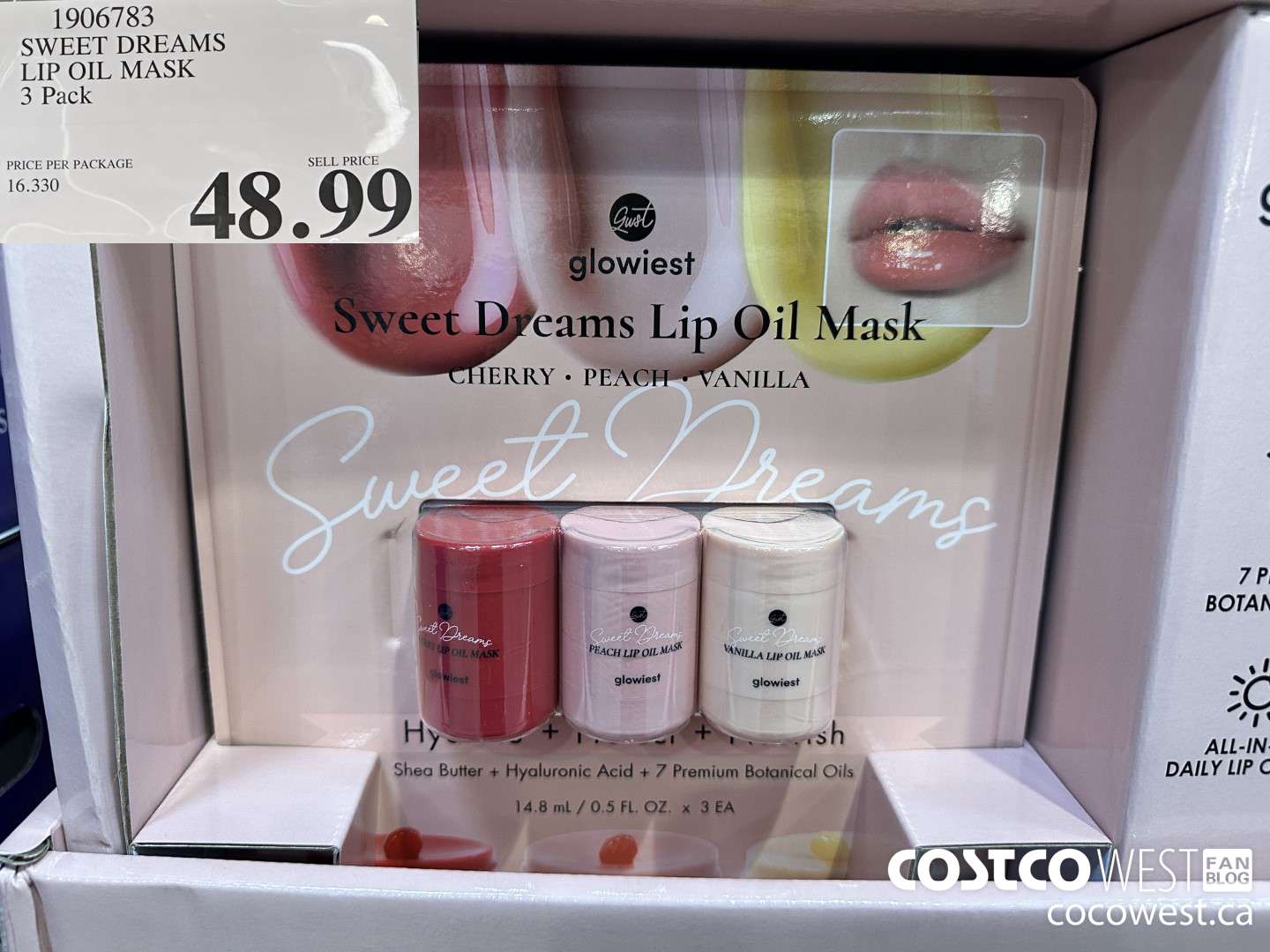 1906783 SWEET DREAMS LIP OIL MASK 3 Pack  $48.99