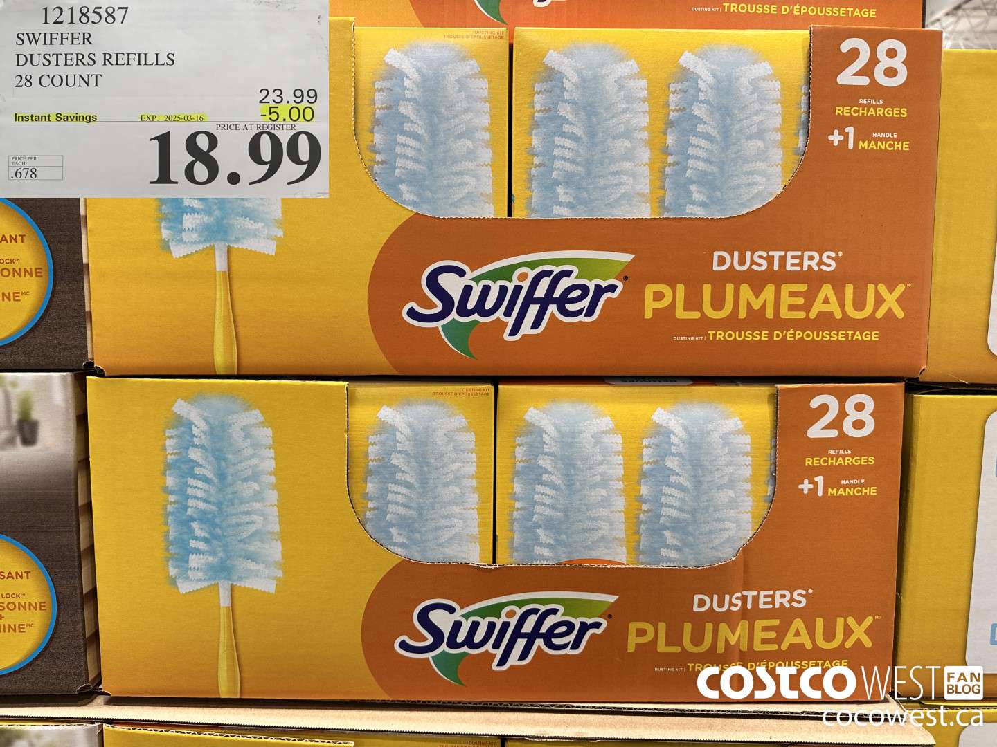 1218587 SWIFFER DUSTERS REFILLS 28 COUNT ($5.00 INSTANT SAVINGS EXPIRES ON 2025-03-16) $18.99
