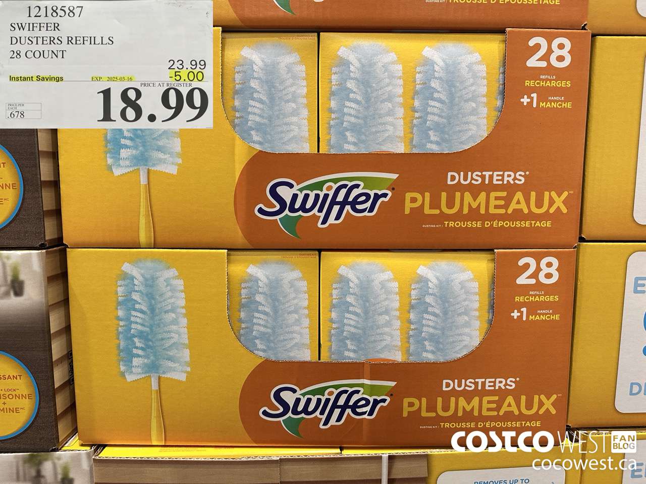 1218587 SWIFFER DUSTERS REFILLS 28 COUNT ($5.00 INSTANT SAVINGS EXPIRES ON 2025-03-16) $18.99