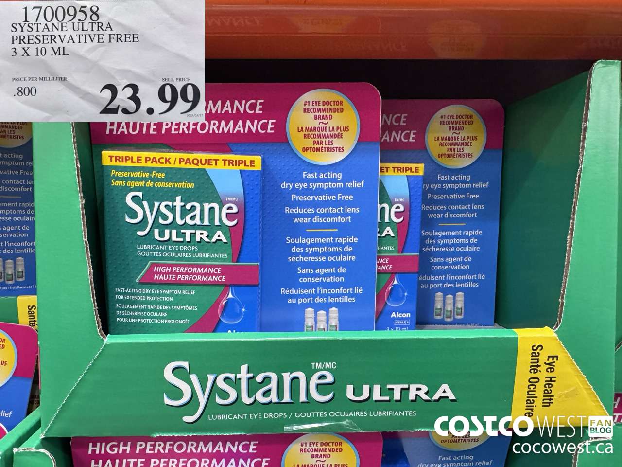 1700958 SYSTANE ULTRA PRESERVATIVE FREE 3 X 10 ML $23.99