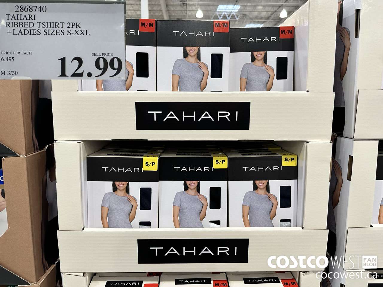 2868740 TAHARI RIBBED T-SHIRT 2PK LADIES SIZES S-XXL $12.99