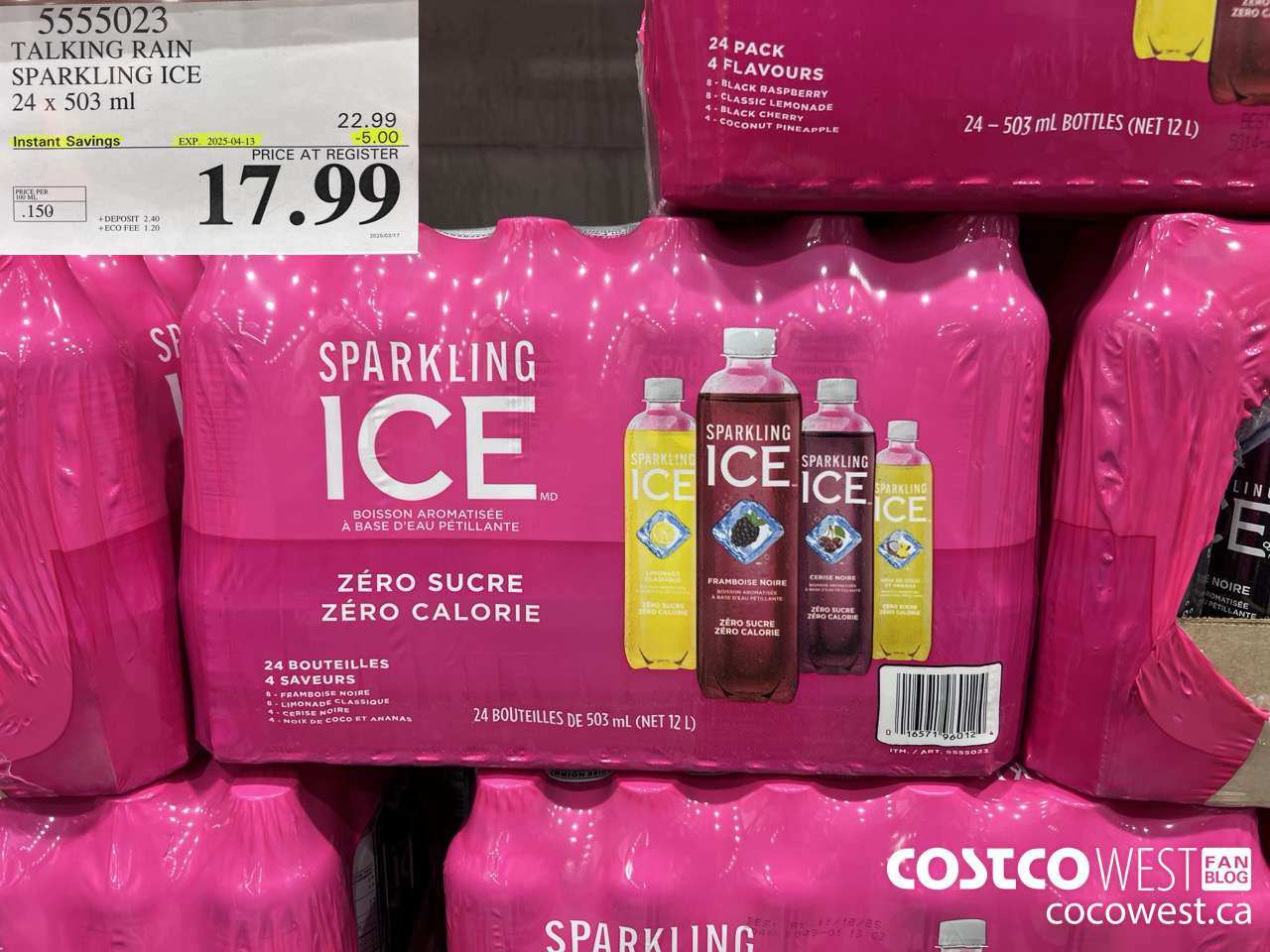 5555023 TALKING RAIN SPARKLING ICE 24 X 503ML ($5.00 INSTANT SAVINGS EXPIRES ON 2025-04-13) $17.99