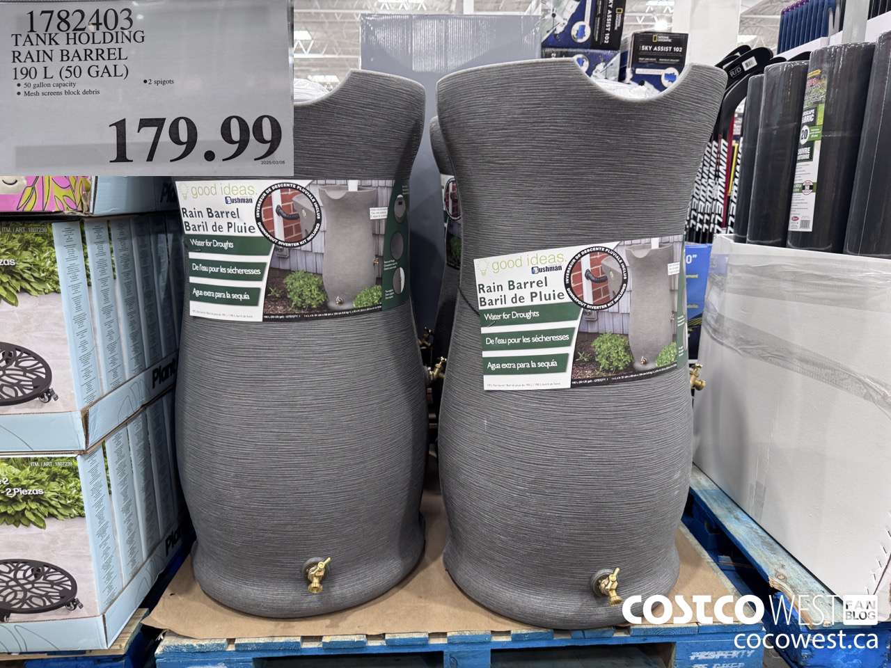 1782403 TANK HOLDING RAIN BARREL 50 GL $179.99