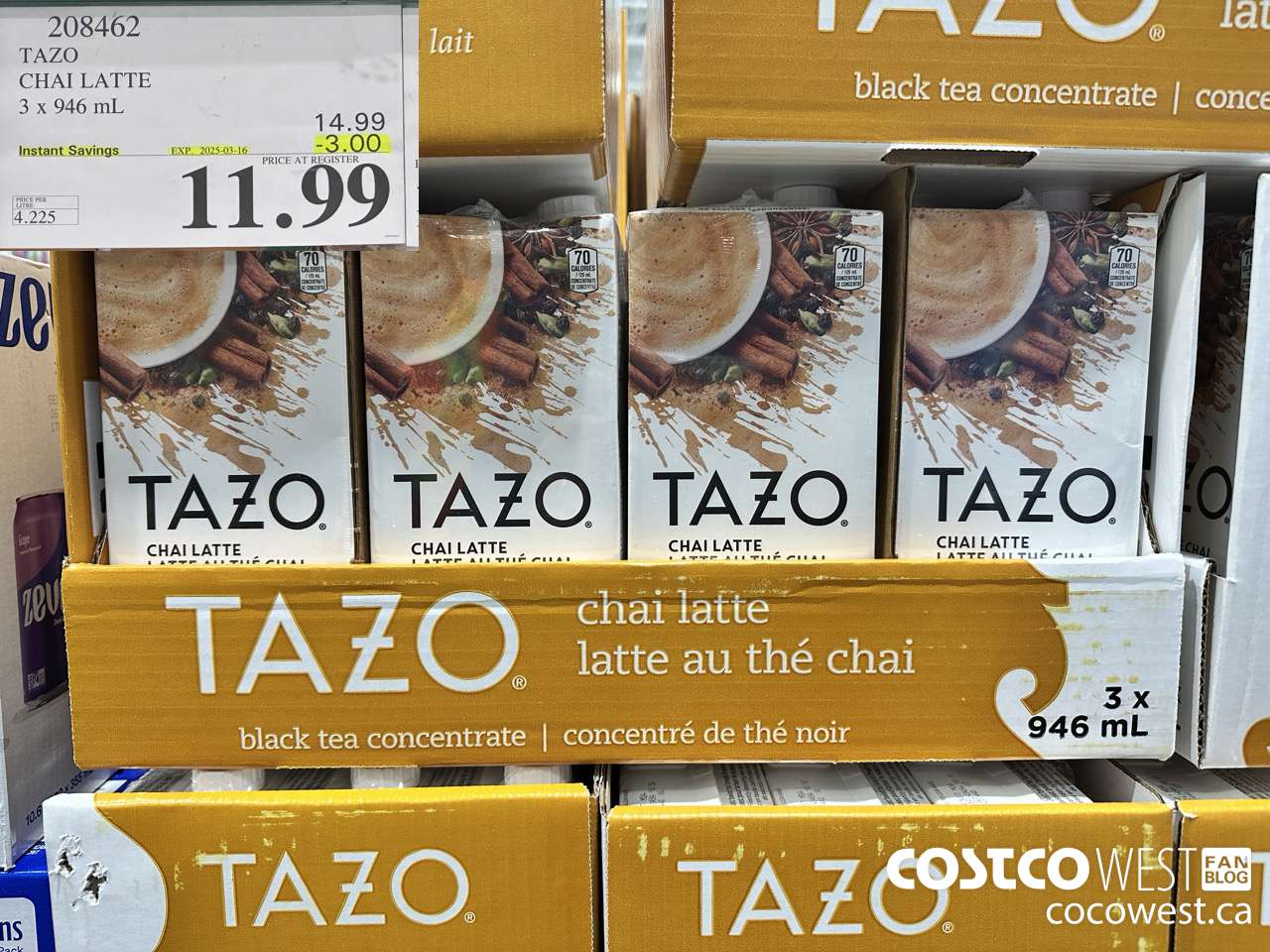 208462 TAZO CHAI LATTE 3 x 946 mL ($3.00 INSTANT SAVINGS EXPIRES ON 2025-03-16) $11.99