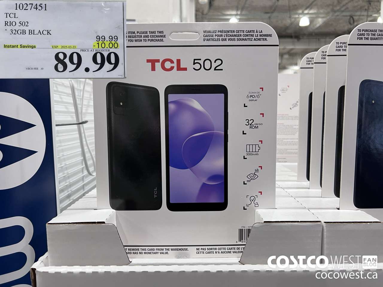 1027451 TCL RIO 502 32GB BLACK ($10.00 INSTANT SAVINGS EXPIRES ON 2025-03-23) $89.99